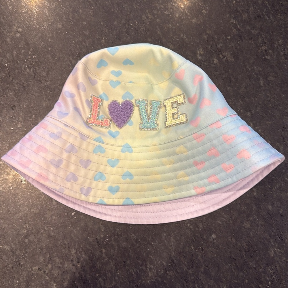 Miss Gwen’s OMG Accessories Colorful Heart Bucket Hat